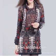 15STC5201 Cashmere Printed Dress Sweater